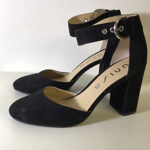 Velvet heel sandals Sz 7